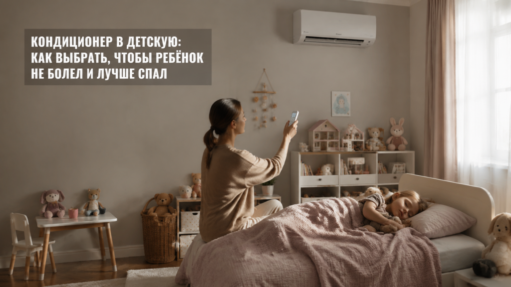 Кондиционер в детской комнате для улучшения сна ребёнка и предотвращения заболеваний