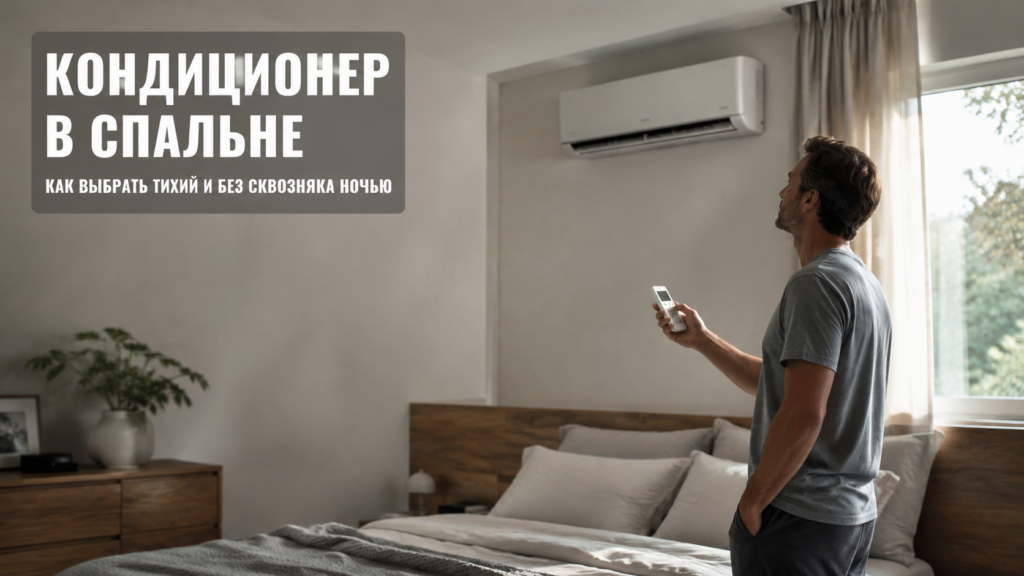 Кондиционер в спальне для комфортного сна без сквозняков