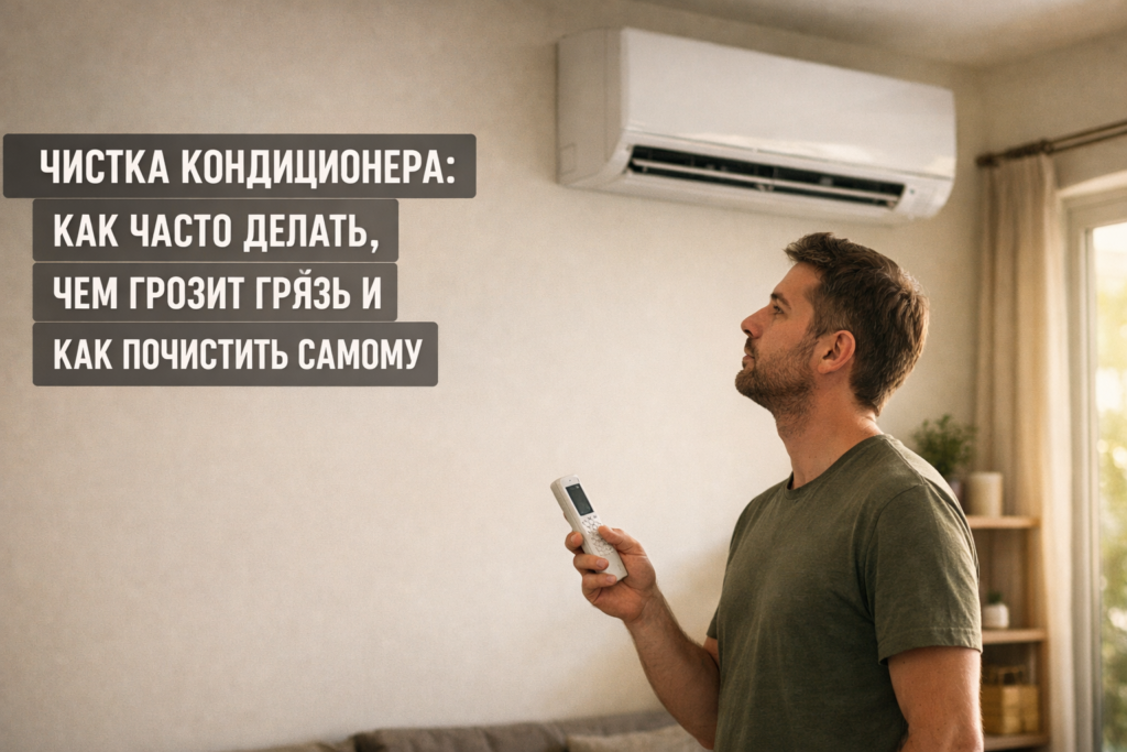 Чистка кондиционера с помощью пылесоса и спецсредств