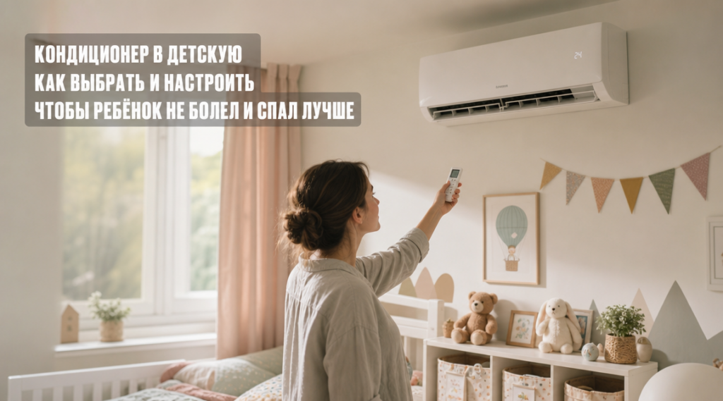 Кондиционер в детской комнате для комфортного сна ребёнка