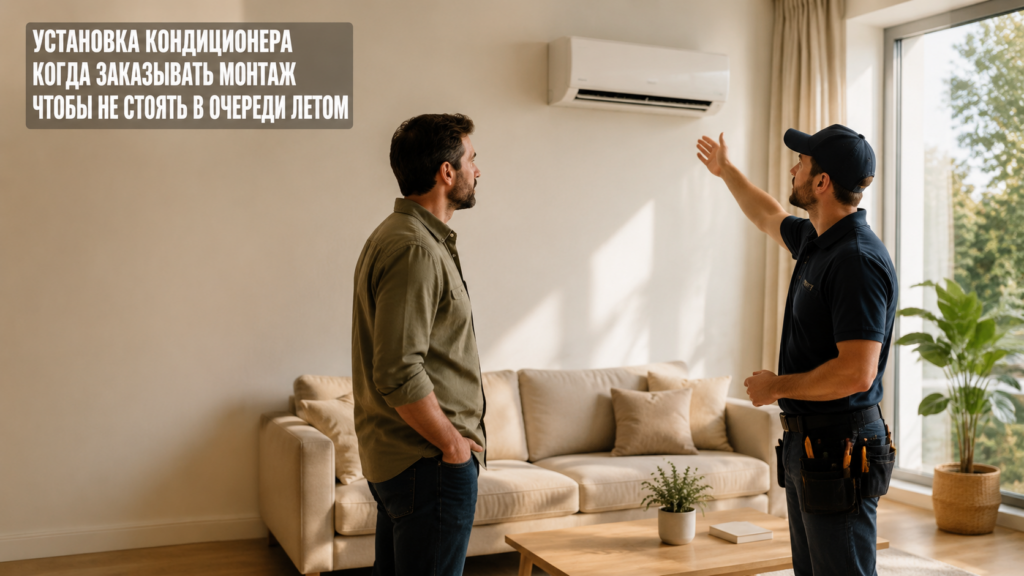 Установка кондиционера, монтаж летом, советы по выбору, не стоять в очереди