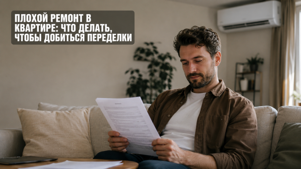 Плохой ремонт в квартире, как добиться переделки по гарантии