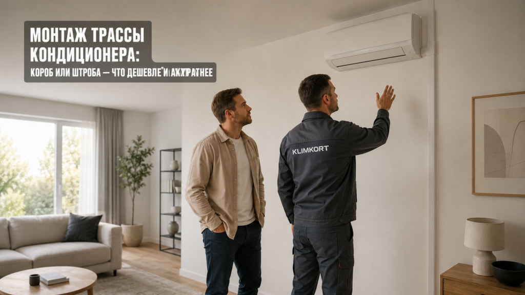 Сравнение монтажа трассы кондиционера: короб против штробы