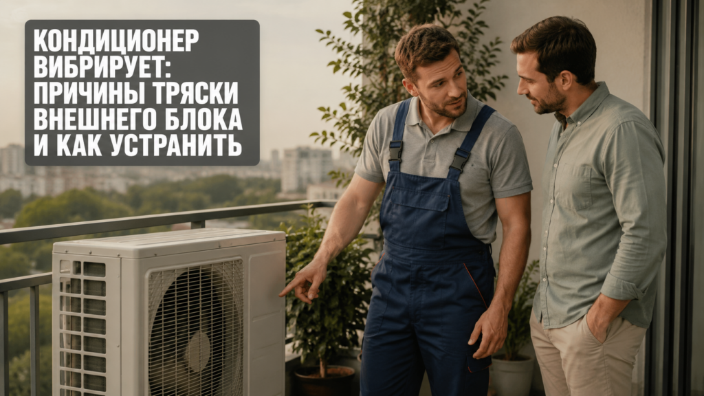 Внешний блок кондиционера вибрирует, причины и ремонт