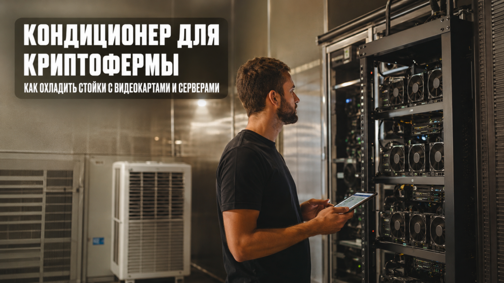 Кондиционер для охлаждения криптофермы с видеокартами и серверами, эффективные решения