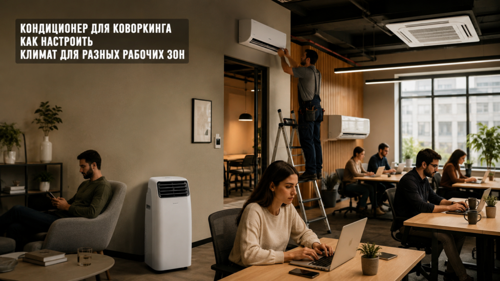 Кондиционер в коворкинге, комфортная температура для работы